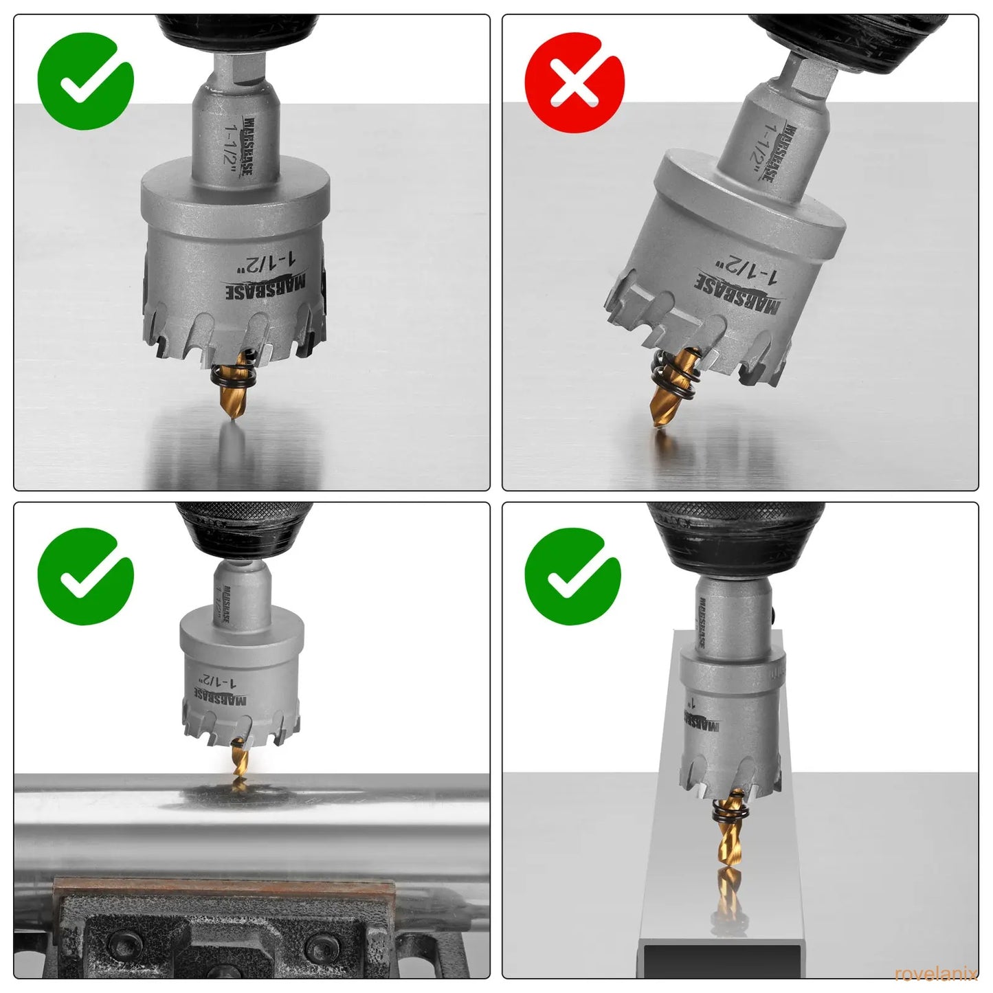 TCT 5/8"-2-1/4" Hole Saw Kit for Metal