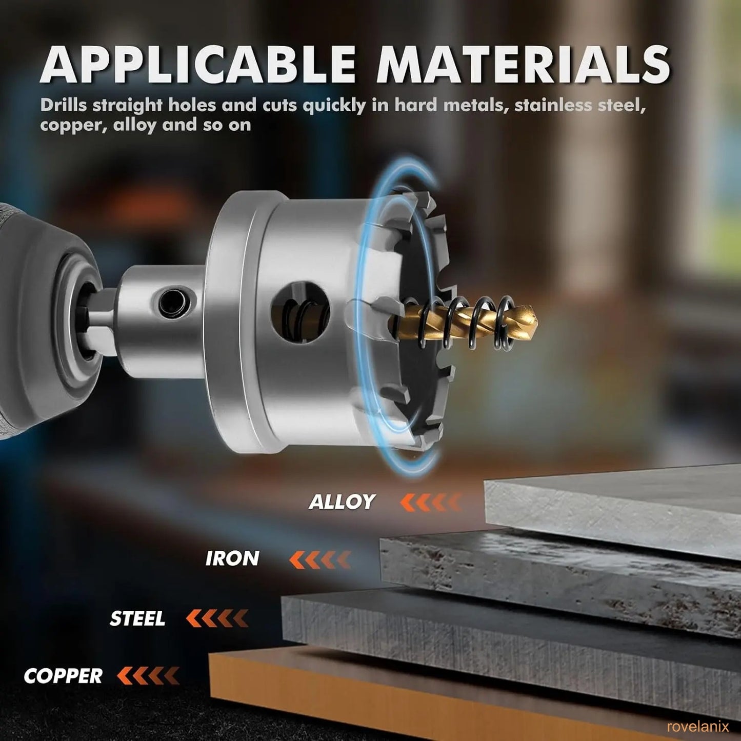TCT 5/8"-2-1/4" Hole Saw Kit for Metal